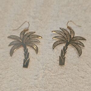 Gold Palm Tree Earrings